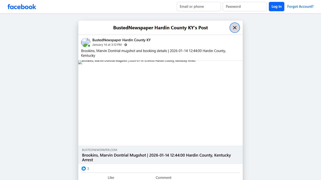 Brookins, Marvin... - BustedNewspaper Hardin County KY Facebook