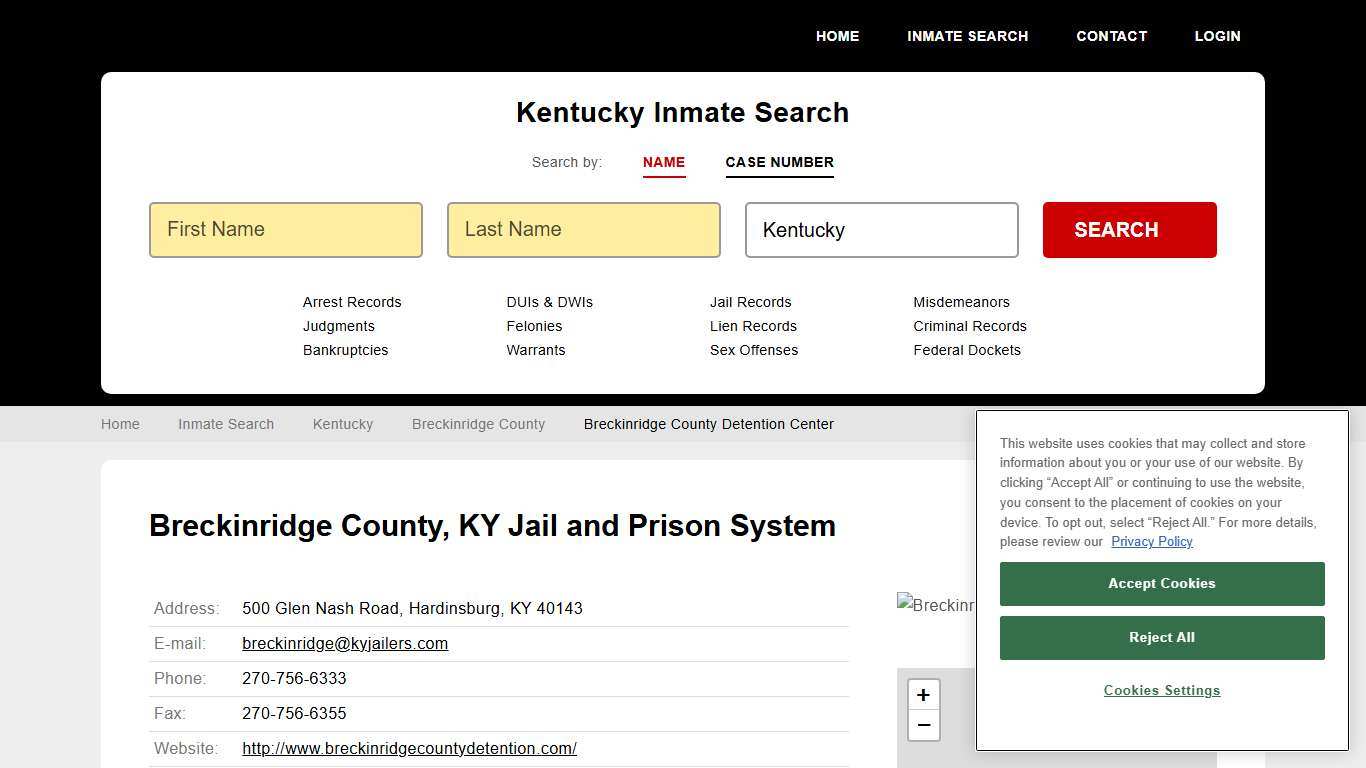 Breckinridge County Detention Center Inmate Records Search, Kentucky - StateCourts